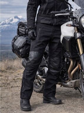 NWT Laurence Roy Cordura Leather Motorcycle Pants Waterproof Riding Gear 32